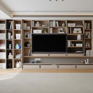 High Quality Luxury LED <b>TV</b> <b>Cabinet</b> for Home Decor Durable <b>Wood</b> Material with Unique Design for Living Room or Hotel - Product Image 2