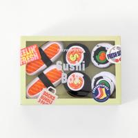 Chaussettes amusantes et créatives en gros pour le quotidien, décoratives, à thème alimentaire (sushi), avec boîte d'emballage