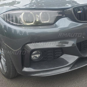 2 piezas de fibra de carbono, molduras superiores delanteras, kit de alerones, cubierta de faros antiniebla para BMW Serie 4 F32 F33 F36 2014 2015 2016 - Product Image 5