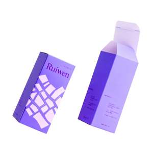 Boîte d'emballage en carton pliable écologique avec logo personnalisé imprimé, pour cosmétiques, huiles essentielles, pour les petites entreprises - Product Image 2