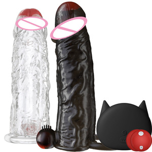 Silicone 10 vitesses à distance vibrant coq manchon anneau agrandissement pénis réutilisable gode préservatif vibrateur sex toy pour hommes femmes - Product Image 5