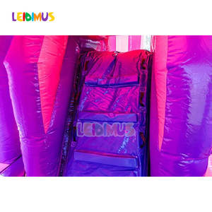 Komersial menyenangkan Pink House luncuran Combo anak-anak pesta tiup Joy bouncing rumah tema luar ruangan taman tiup istana Bouncer - Product Image 5