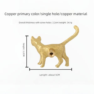 Gagang Pintu Kuningan Lucu, Gagang Pintu Lemari, Gagang Kotak Dekoratif Logam untuk Ruang Tamu, Kamar Tidur, Kamar Mandi - Product Image 6