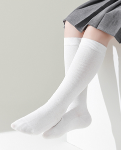 Thin Kids Baby Long White Black Knee High <span class=keywords><strong>Medias</strong></span> Dos rayas Vestido escolar Calcetines de niña - Product Image 1