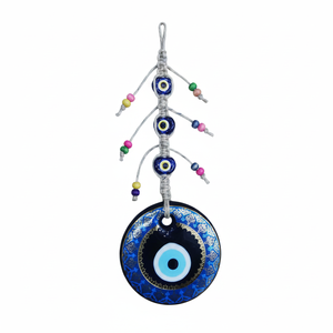 Evil Eye Macramé Ornement Créatif et Roman Décoration de la Maison Taille 13x35cm - Product Image 2