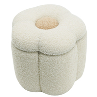 Tabouret rond en velours rembourré de luxe, peu encombrant, repose-pieds, repose-pieds, pouf pour le salon