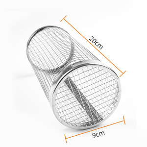 Parrilla de <span class=keywords><strong>barbacoa</strong></span> multifuncional para exteriores con cesta de ahumado, tambor giratorio y cesta metálica de rejilla - Product Image 5