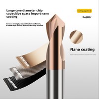 Mata Bor Tungsten Steel Alloy 2-Pisau 55/90/120 Derajat dengan Mata Tajam Karbida untuk Pekerjaan Router Bit