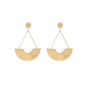 Pendientes de Fiesta Modernos de Acero Inoxidable con Diseño Geométrico Exagerado, con Forma de Corazón, Fruta y Flor, Chapados en Oro de 14K, Hechos a Medida para Mujer - Product Image 4