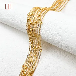 Großhandel Shine O Shape Chain Halskette Länge 18 Zoll Gewicht 1,29 Gramm AU750 Pure Gold Chain 18 Karat Real Gold Chain Halskette