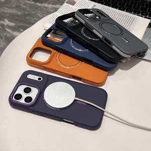 Nouvelle coque de téléphone magnétique scintillante, couleur unie, antichoc pour <span class=keywords><strong>11</strong></span>/12/13/14/15/17 <span class=keywords><strong>Pro</strong></span> Max, pour femmes - Product Image 5