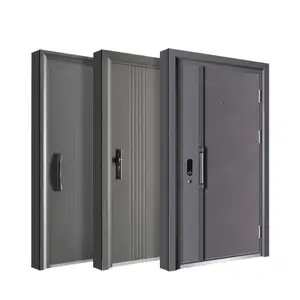 आधुनिक घरों के लिए गर्म बिक्री बाहरी सुरक्षा स्टील दरवाजा, सामने के दरवाजे