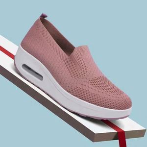 Zapatillas Vulcanizadas de Moda para Mujer, Plataforma Plana de Color Sólido, Transpirables, con Cuña, para Caminar, Parte Superior de PU, Algodón, USA - Product Image 5