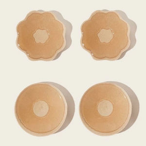 Vente en gros <span class=keywords><strong>JOGOGO</strong></span> Couvre-tétons en silicone Leica invisible pour femmes peau auto-adhésive/noir 8cm rond/fleur accessoires de sous-vêtements - Product Image 4