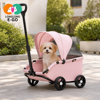 Chariot portable mini pour animaux de compagnie avec pare-soleil amélioré, poussette pour petits chiens et chats, idéal pour les sorties et voyages en extérieur