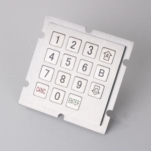 Personalizado 15-Key impermeable de acero inoxidable 304 Matriz de metal numérico Industrial <span class=keywords><strong>Ascensor</strong></span> Teclado FCC CE ISO9001 Teclados certificados - Product Image 3