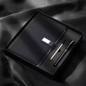 Customized Logo Elegant Business Gift Set Pu Leather Notebook With Magnetic Clasp Ribbon <b>Bookmark</b> & Luxury Box - Product Image 6