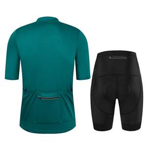 Maillot de cyclisme personnalisé spécialisé pour hommes 1_3 Zipper Ensemble de vêtements de cyclisme Couleur unie Club Fit Maillot de vélo et short de vtt - Product Image 2