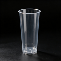 Gobelet en plastique rigide PP de qualité alimentaire SP5270 avec couvercle, impression personnalisée, transparent, sablé, jetable, pour bubble tea, taille personnalisée