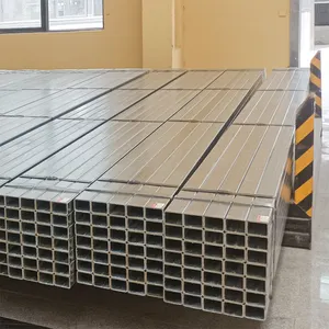 en10219 tubos quadrados galvanizados de 2.5" 2" com seção oca soldada s355j2h