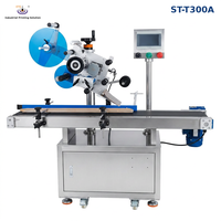 Étiqueteuse ST-T300A pour surfaces planes, idéale pour les petites entreprises, machine d'étiquetage de produits, étiqueteuse pour saucisses, cartes et sachets, 30-80 pièces/min