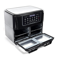 Grand four pour friteuse à air 12L Friteuse à air double Friteuse électrique numérique multifonctionnelle avec deux zones de cuisson
