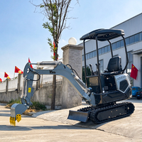 Pengiriman Gratis Mini Excavator Baru 1.2 Ton Hidrolik Harga Mini Excavator Multifungsi Micro Crawler Diesel Dengan Bucket