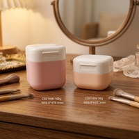 Pots cosmétiques en PP à double couvercle rabattable 50g 80g 100g 120g – Contenants vides en plastique pour crèmes et masques de soin