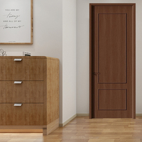 Porte intérieure moderne en bois OEM d'usine, insonorisée, résistante à l'eau et aux rayures, à ouverture coulissante pour projets de chambre à coucher