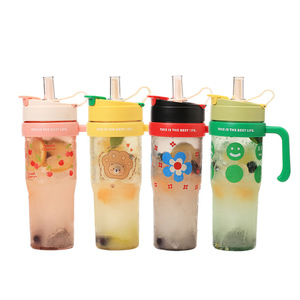 Double <b>Drink</b> Ice King Cup Large Capacity <b>Plastic</b> Water Bottle With <b>Straw</b> For Travel Summer 2024 - Product Image 1