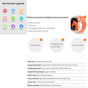 Trẻ em thông minh xem với thẻ Sim được trang bị với tiên tiến lbs Wifi lai công nghệ định vị hai chiều video gọi điện thoại SOS chức năng - Product Image 6