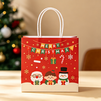 Sac cadeau de Noël personnalisé avec motif lumineux LED innovant, production en 72h, emballage en carton blanc imperméable, vente en gros