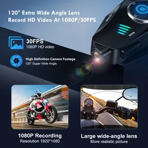 Meilleure vente OEM fabrication étanche longue batterie Blue tooth WiFi App enregistreur vidéo 1080P caméra casque de moto casques