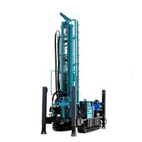 Foreuse hydraulique portable diesel/électrique plus puissante pour puits d'eau jusqu'à 450 m de profondeur, facile à utiliser pour le jardin