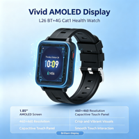 Montre connectée 4G L26 étanche IP67 avec batterie longue durée (36-144h), localisation multi-satellites, appels et alertes d'urgence pour la santé et la sécurité