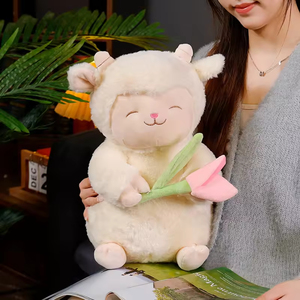 Peluche Mignonne en Forme de <span class=keywords><strong>Mouton</strong></span> Tulipe avec Rembourrage en Coton PP, Jouet Apaisant et Cadeau pour Enfants - Product Image 3