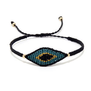 Braccialetto Macramè Fatto a Mano Stile Vintage Hippie con Occhio di Allah (Mati) - Amuleto Protettivo Greco Contro il Malocchio per Donna e Uomo, Gioiello da Regalo - Product Image 4