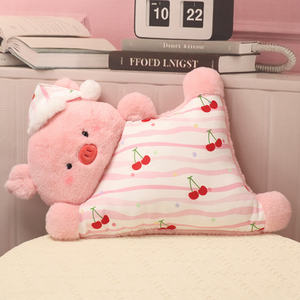Peluche Cochon en forme de pouf, super douce, garnie de coton PP, coussin idéal pour compagnon de sommeil et cadeau - Product Image 3