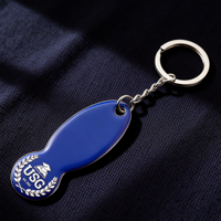 Porte-clés personnalisé avec logo sur mesure pour chariot de supermarché, porte-monnaie en métal