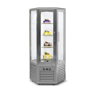 Refrigerador <span class=keywords><strong>Vertical</strong></span> de Doble Puerta con Cristal Completo para Exhibición de Alimentos, Bebidas, Pasteles y Repostería, con Sistema de Rotación <span class=keywords><strong>Vertical</strong></span> y Luz LED - Product Image 4