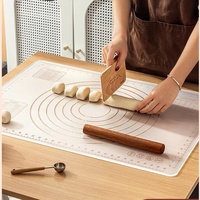 Tapis de pâtisserie personnalisé en silicone extra large et résistant pour la pâte à pizza, le roulage et le pétrissage, conforme aux normes LFGB, REACH et FDA