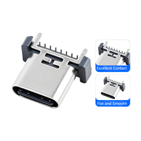 Haute qualité Type C 16 broches connecteur femelle montage SMT vertical USB 2.0 5A 6.5/8.8/9.3/10.0/10.5mm longueur