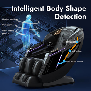 Высококачественное роскошное массажное кресло с функцией невесомости, электрическое, из искусственной кожи, портативное, для всего тела, 3D, с сенсорным экраном - Product Image 4