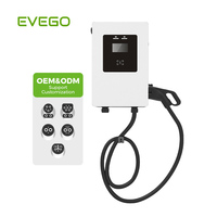 EVEGO CCS2 OCPP 2.0.1 Estación de Carga Rápida Montada en Pared, Sistema de Carga Comercial para Estacionamientos EVSE, Cargador de CC para Vehículos Eléctricos de 21kW