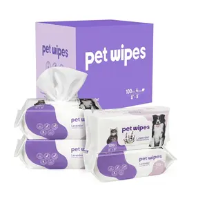 Wholesale Dog Cat Natural Pet Grooming Wipes Lavender Scented Pet Wipes For Cleaning