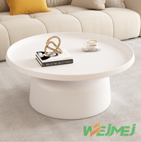 Table basse de luxe moderne à hauteur réglable avec plateau en pierre frittée et base en métal pour salon, chambre, hôtel, salle à manger
