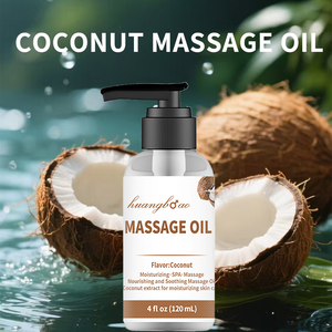 Aceite <span class=keywords><strong>de</strong></span> Masaje Masculino Profesional <span class=keywords><strong>de</strong></span> Marca Privada, Natural, con Aroma a Coco, Orgánico e Hidratante - Product Image 1