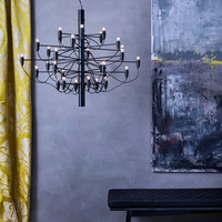 Suspension moderne en verre et acier inoxydable, design spirale, avec commande sans fil et hauteur réglable, idéale pour villa, escalier, loft