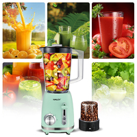 HALEY Draagbare 2-in-1 Blender en Notenmolen voor op het aanrecht met stille motor, 2 snelheden, hoge vermogen fruitmixer voor thuiskeuken