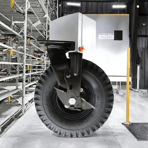 Rueda Giratoria de Goma de Alta Resistencia de 10 Pulgadas con Freno, Carretilla de Mano, Capacidad de Carga de 200 kg, 1 Año de Garantía, Precio de Fábrica - Product Image 3